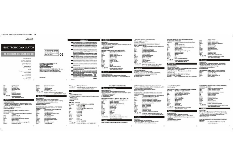Citizen SDC-9008N instruction manual
