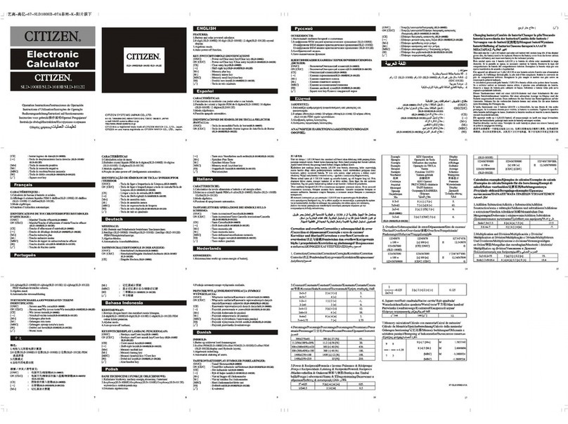 Citizen SLD-1010II instruction manual