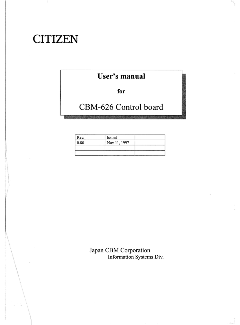Citizen CBM-626 User manual