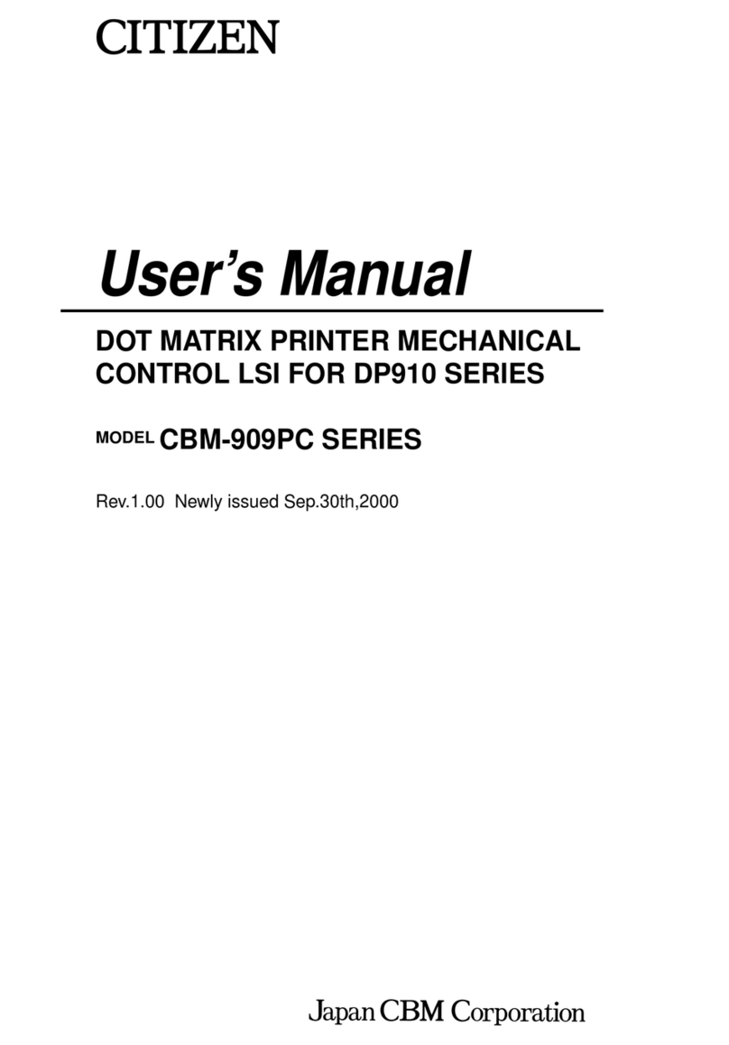 Citizen CBM-909PC SERIES user manual