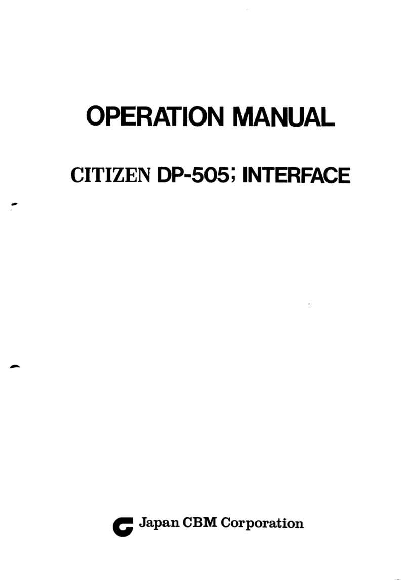 Citizen DP-505 User manual