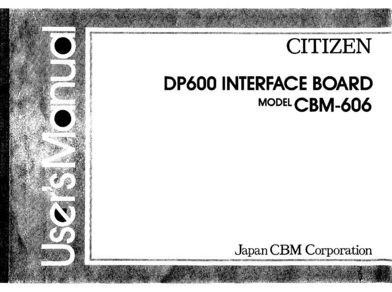 Citizen CBM-606 User manual