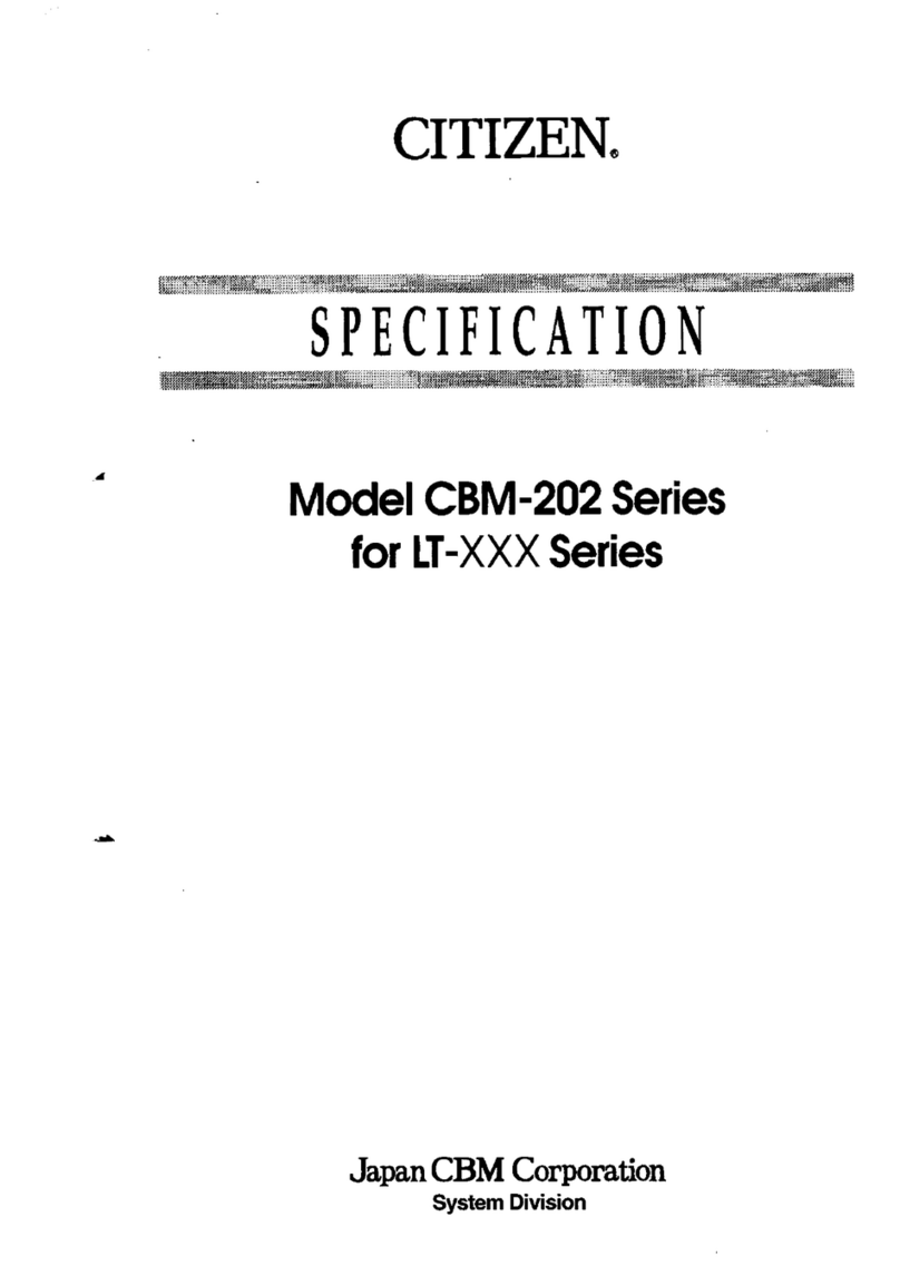 Citizen CBM-202 Series User manual