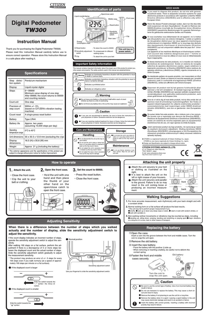 Citizen TW300 User manual