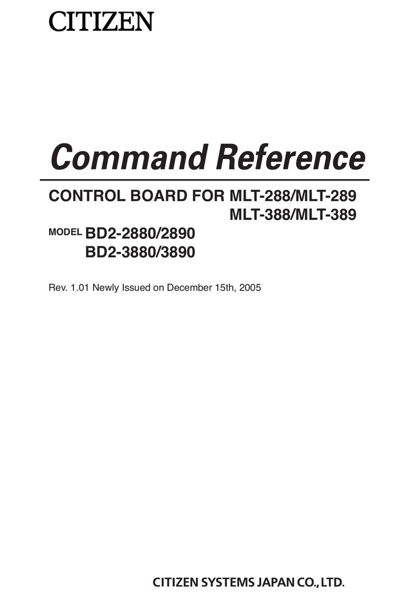 Citizen BD2-2880 Installation manual