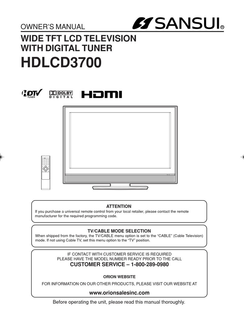Sansui HDLCD-3700 User manual