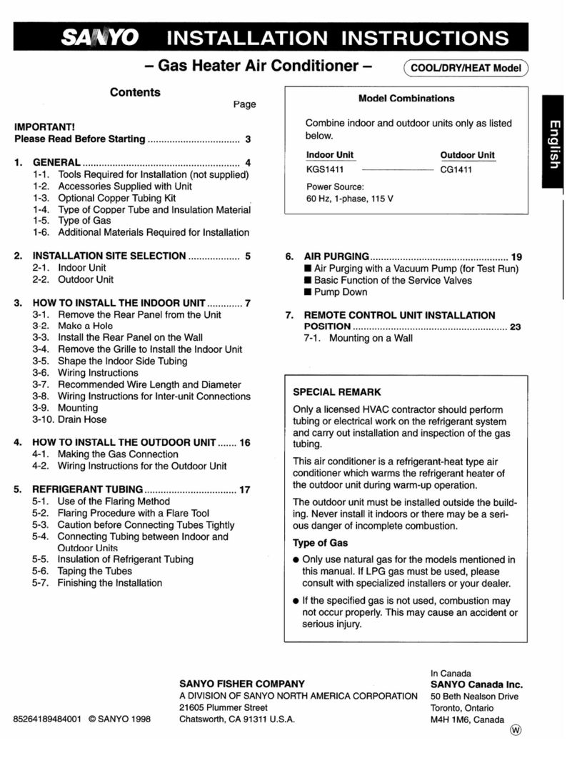Sanyo KGS1411 User manual
