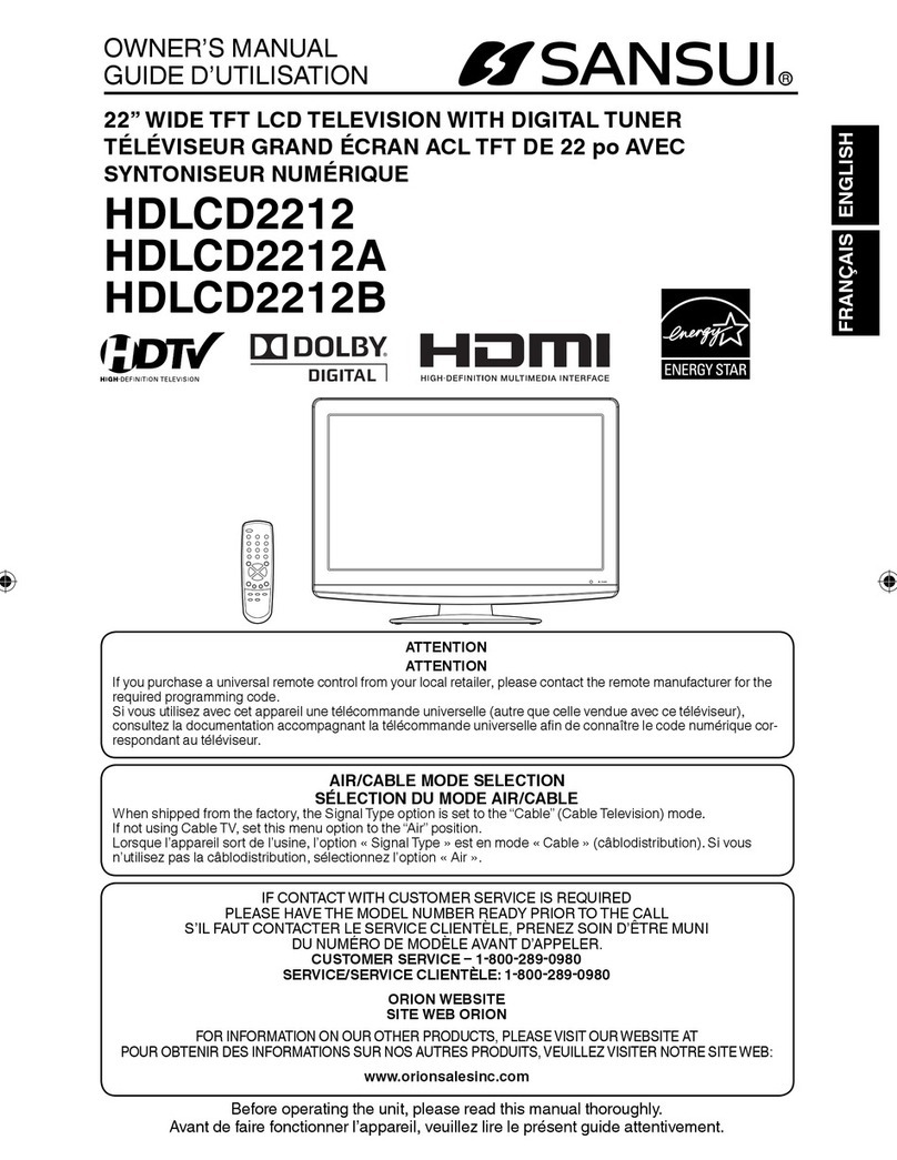 Sansui HDLCD2212 User manual Sansui HDLCD2212 User manual