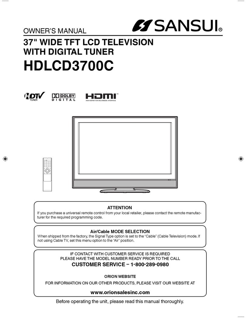 Sansui HDLCD3700C User manual Sansui HDLCD3700C User manual