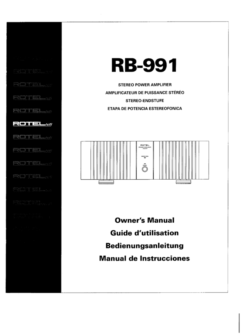 Rotel RB-991 User manual