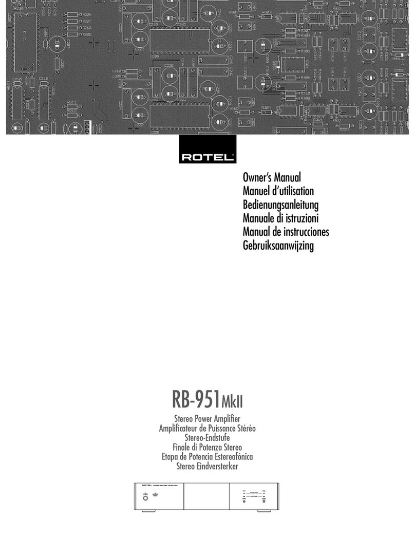 Rotel RB-951 mkII owner's manual