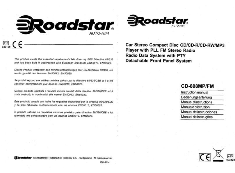 Roadstar CD-808MP/FM instruction manual