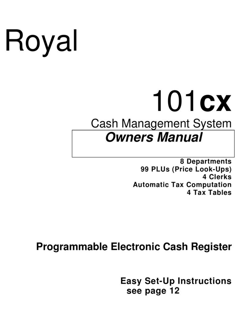 Royal 101cx User manual