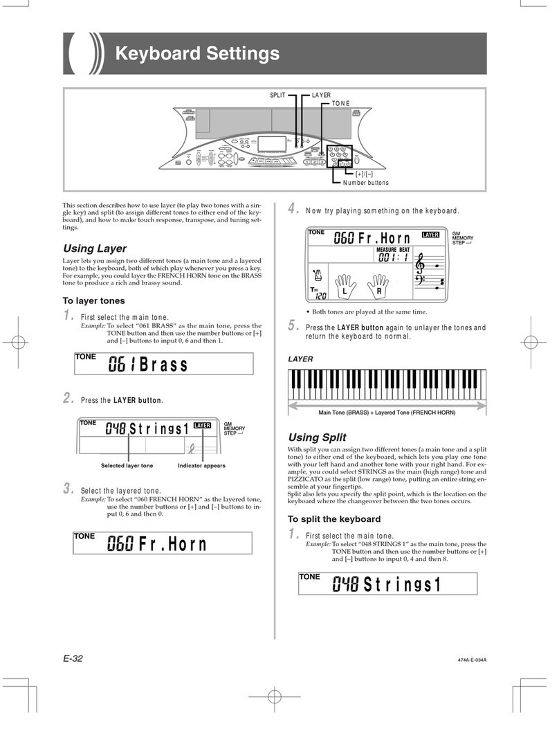 Casio LK-50 Settings guide