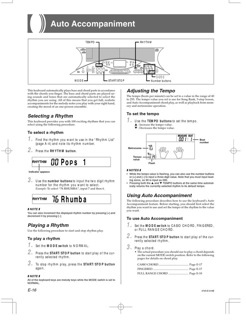 Casio LK-50 Auto Accompaniment Guide