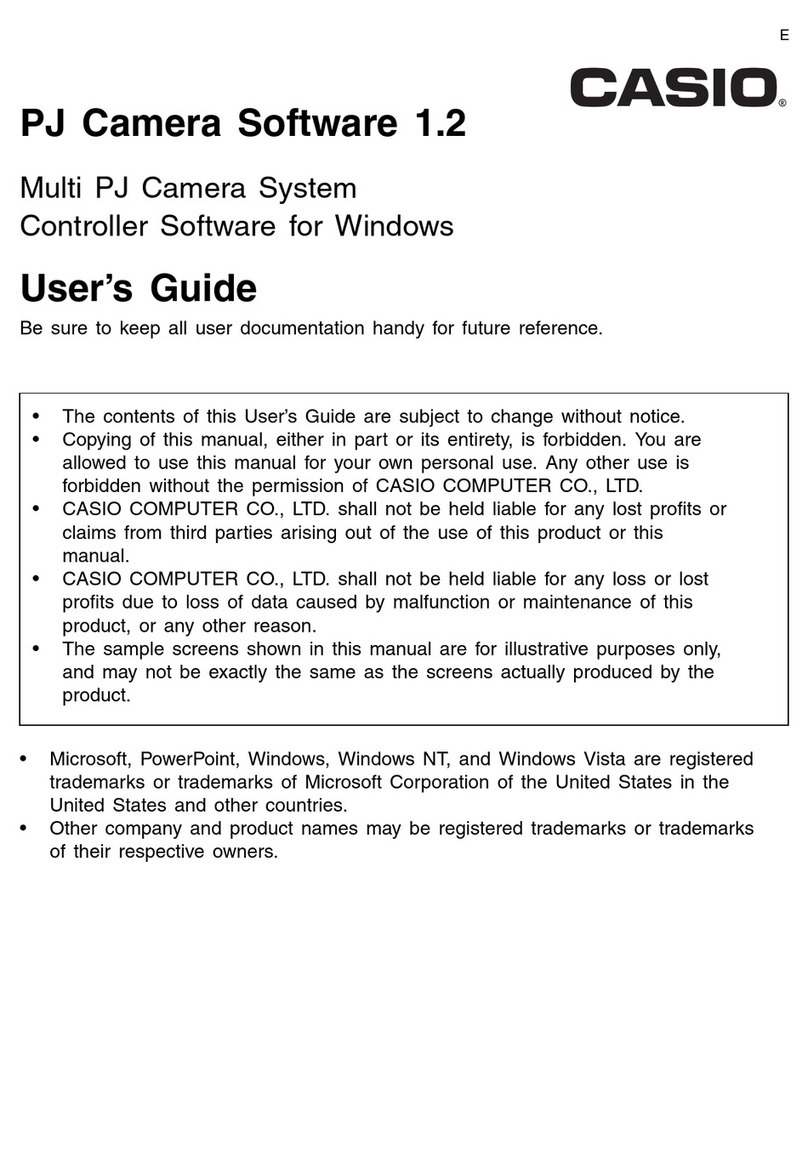 Casio PJ Camera Software 1.2 user guide