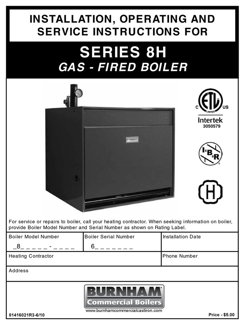 Burnham 8H Series User manual Burnham 8H Series User manual