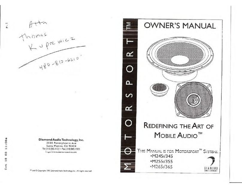 Diamond Audio Technology Motorsport M245i User manual