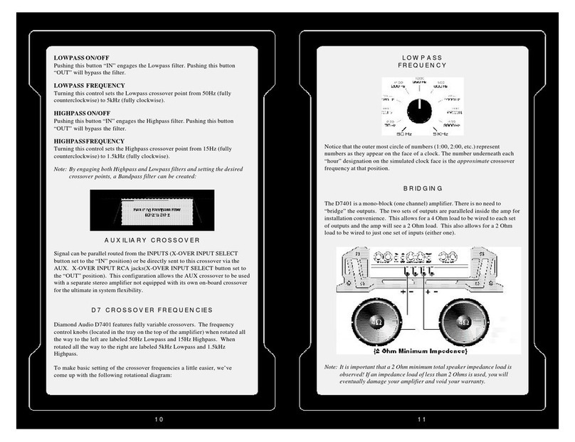 Diamond Audio Technology D7401 installation manual