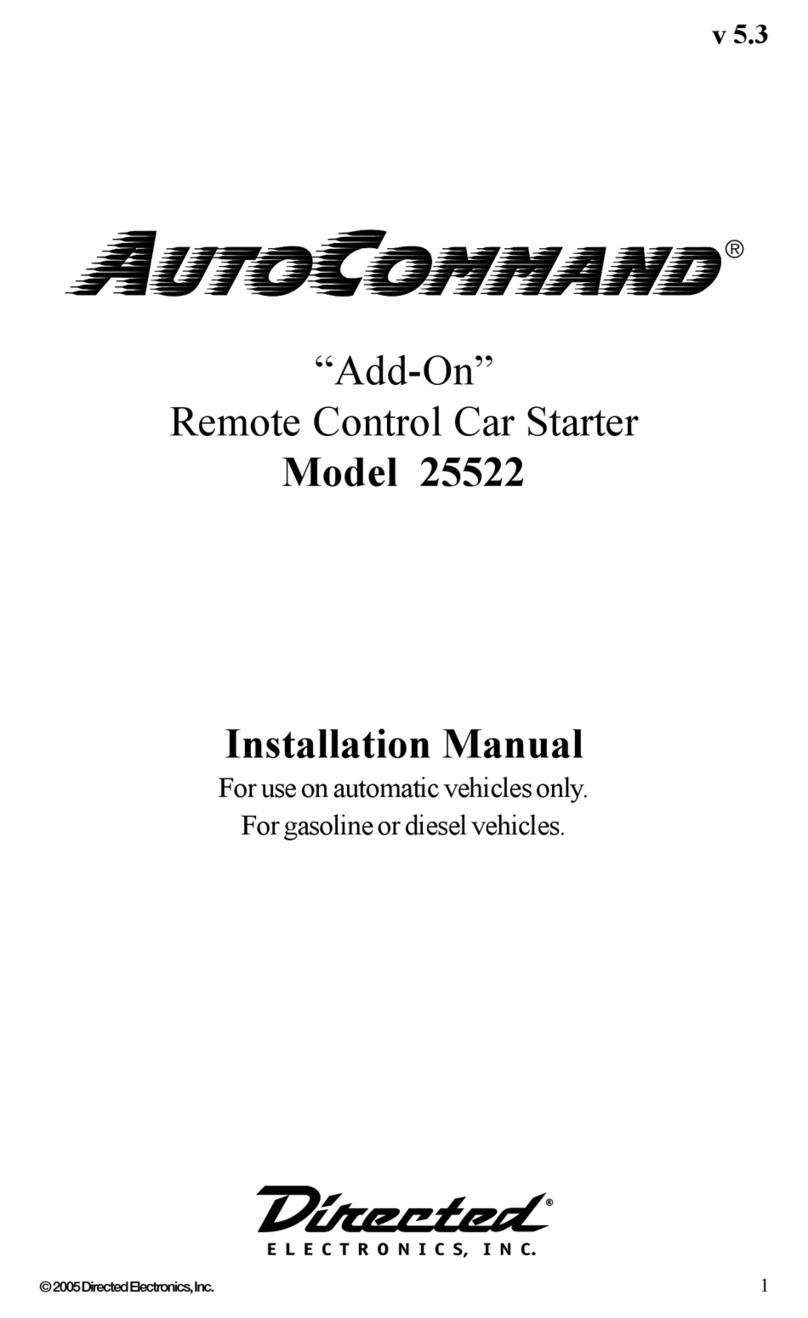 Directed Electronics AutoCommand 25522 User manual