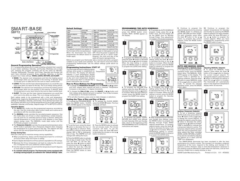 Cadet Smart-base SBFT2 User manual