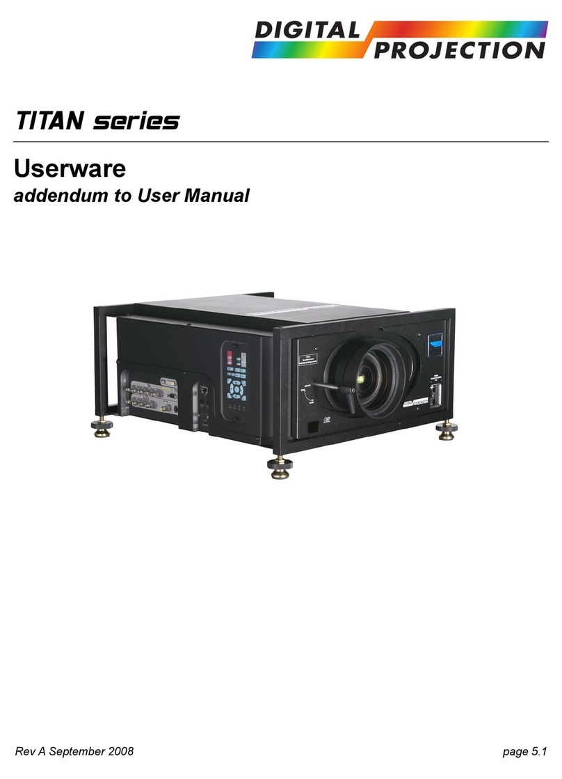 Digital Projection Titan series Installation and operating instructions