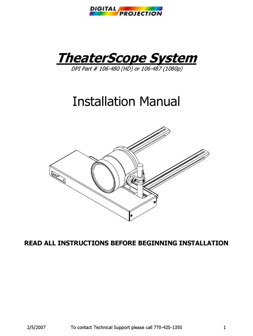 Digital Projection TheaterScope System User manual