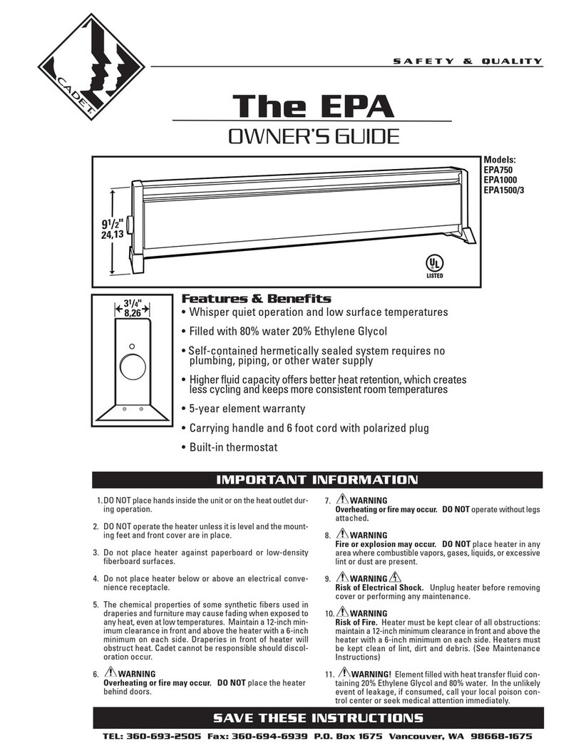 Cadet EPA750 User manual