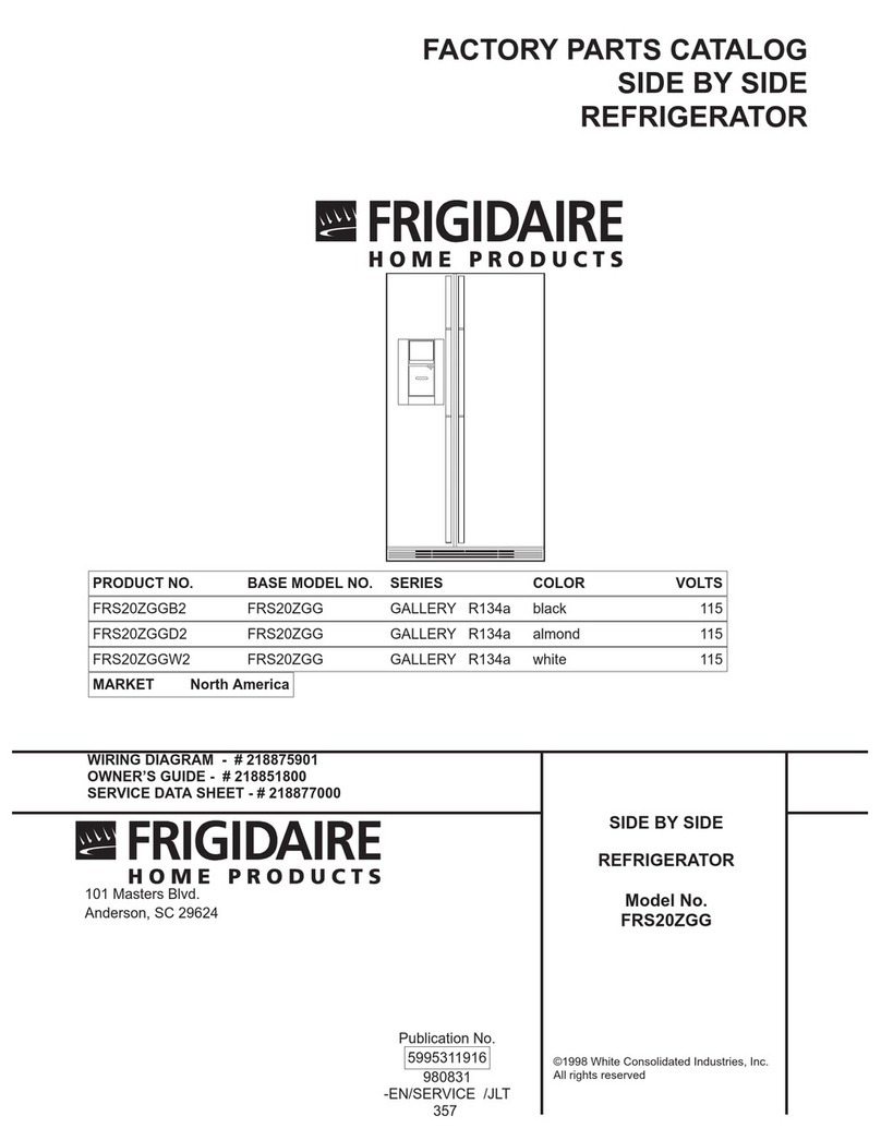 Frigidaire FRS20ZGG User manual Frigidaire FRS20ZGG User manual