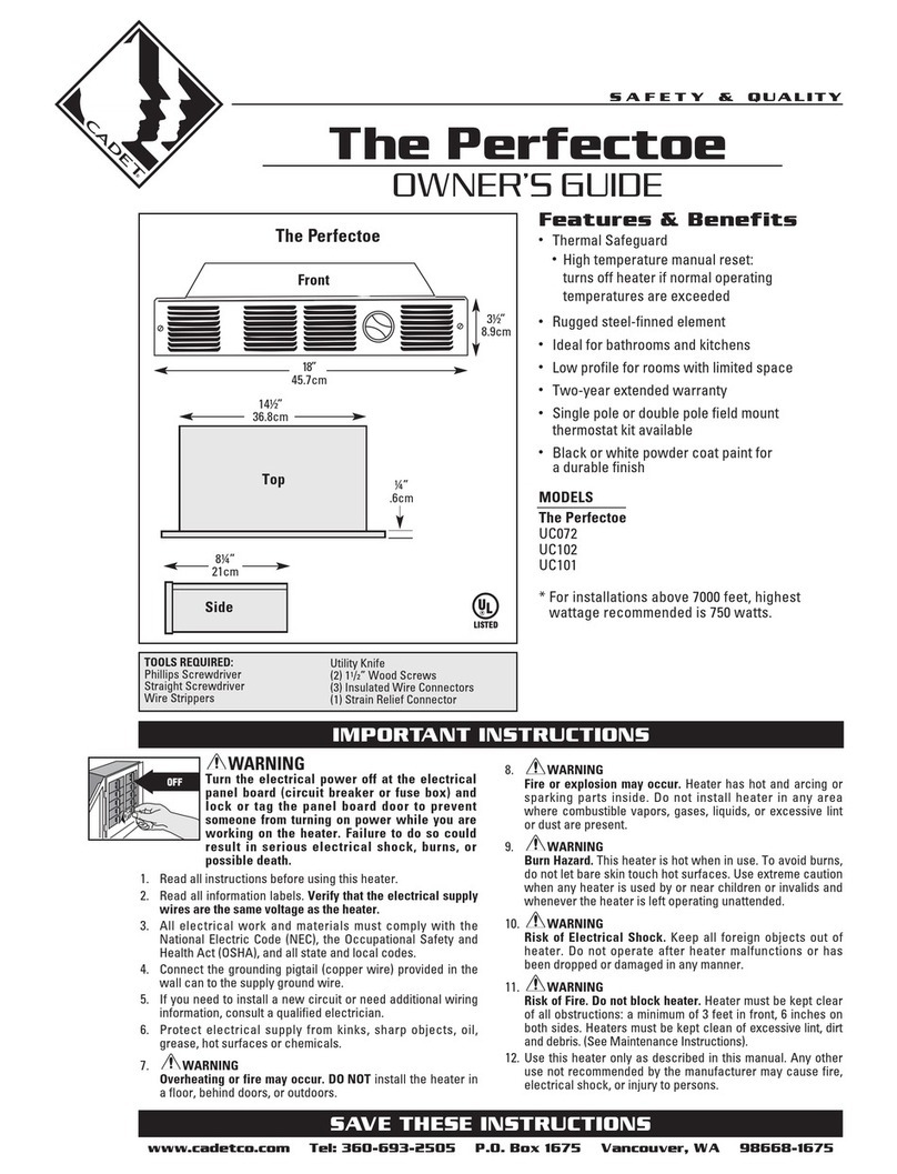 Cadet The Perfectoe UC072 User manual