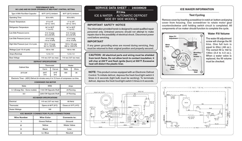 Frigidaire FRS23KF6EB4 Service User guide Frigidaire FRS23KF6EB4 Service User guide
