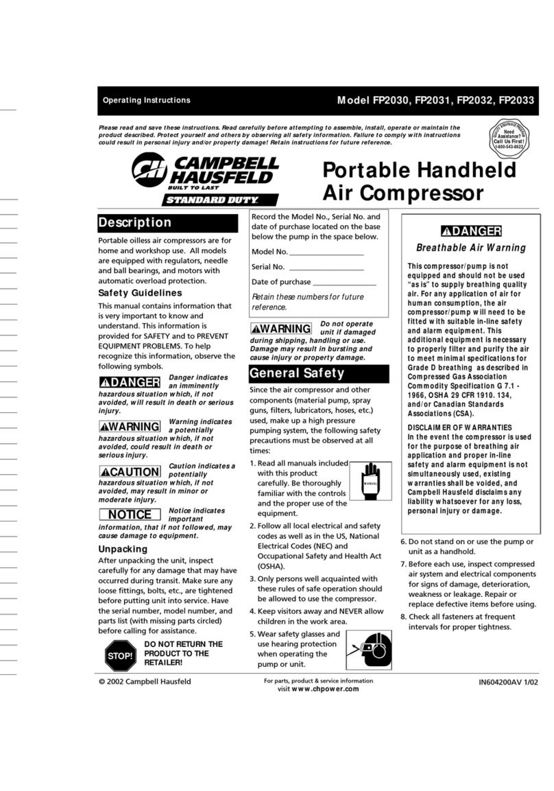 Campbell Hausfeld FP2030 User manual