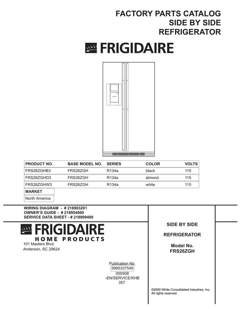 Frigidaire FRS26ZGH Factory parts catalog Frigidaire FRS26ZGH Factory parts catalog