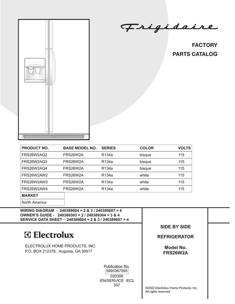 Frigidaire FRS26W2A User manual Frigidaire FRS26W2A User manual