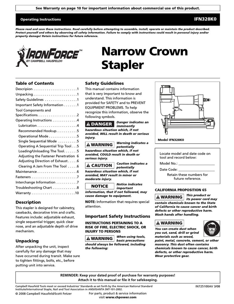 Campbell Hausfeld IronForce IFN328K0 User manual Campbell Hausfeld IronForce IFN328K0 User manual