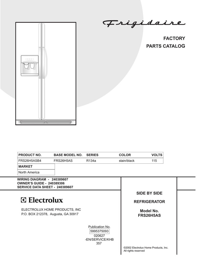 Frigidaire FRS26H5AS Factory parts catalog