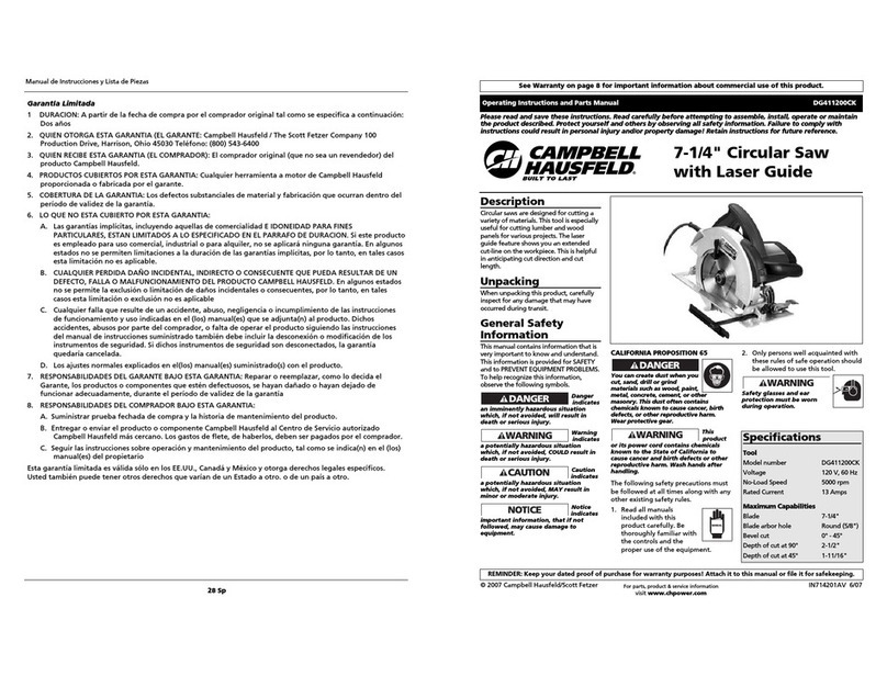 Campbell Hausfeld DG411200CK Operating instructions and parts manual