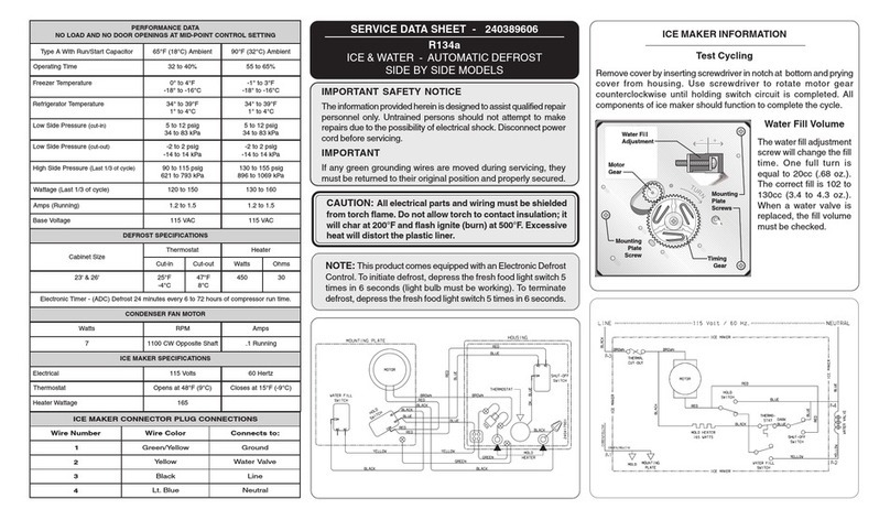 Frigidaire FRS26KW3AB4 Service User guide Frigidaire FRS26KW3AB4 Service User guide