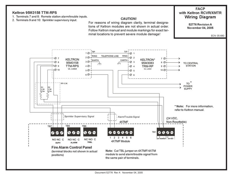 Fire-Lite Keltron 95M3158 TTM-RPS Wiring diagram Fire-Lite Keltron 95M3158 TTM-RPS Wiring diagram