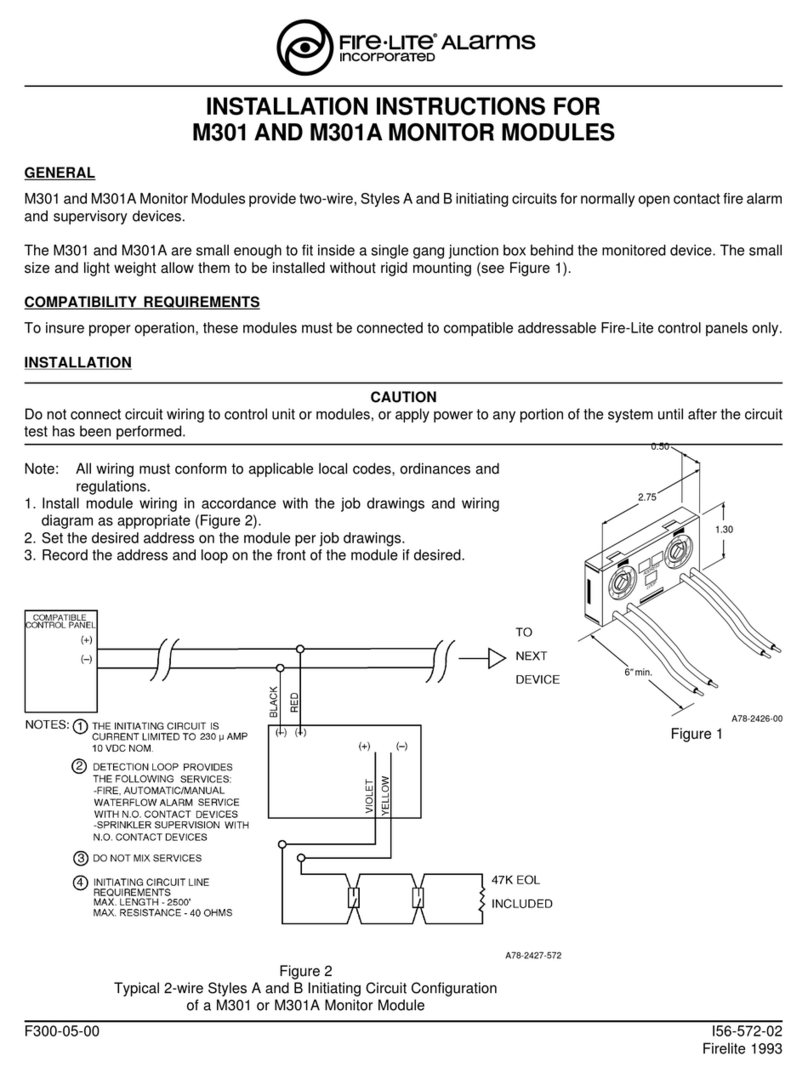 Fire-Lite M301 installation instructions