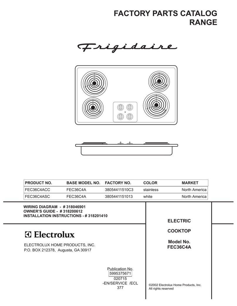 Frigidaire FEC36C4ACC Factory parts catalog
