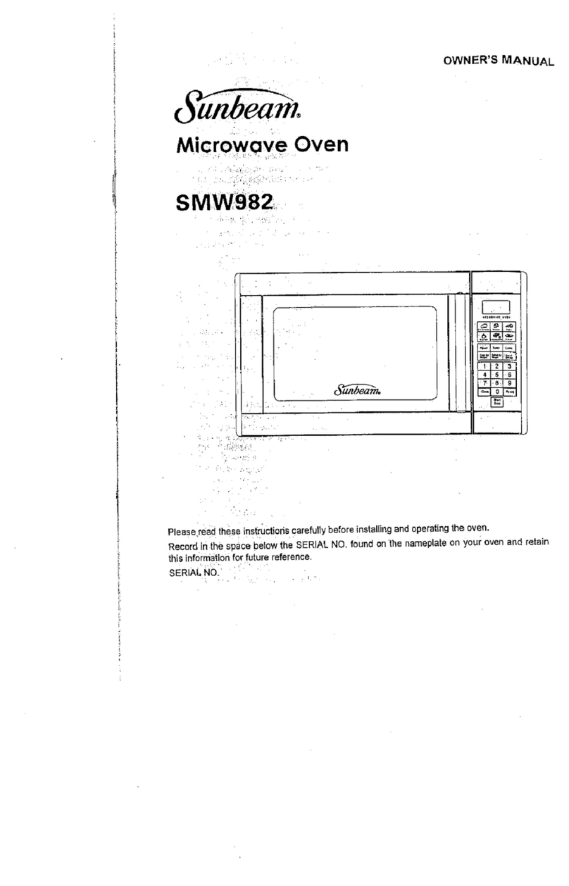 Sunbeam SMW982 User manual