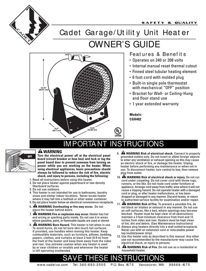 Cadet CGH402 User manual