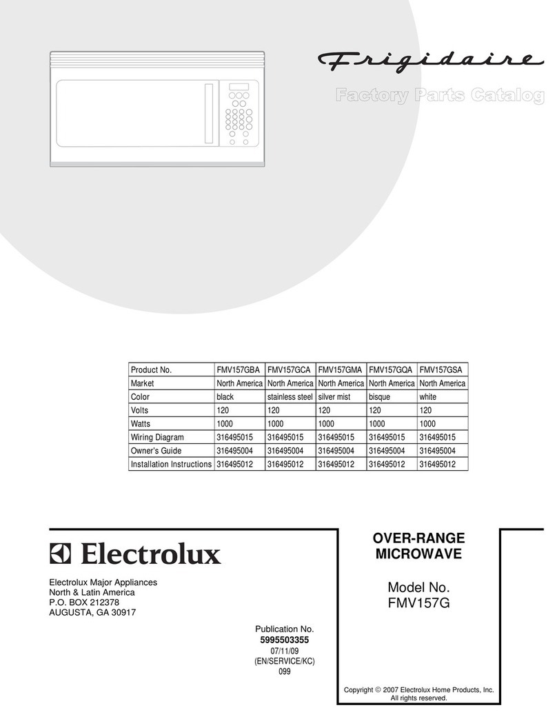 Frigidaire FMV157G User manual