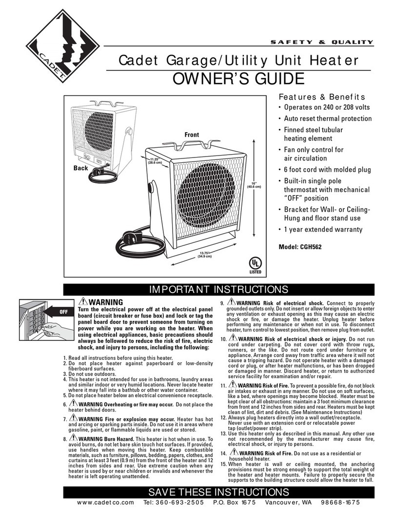 Cadet CGH562 User manual