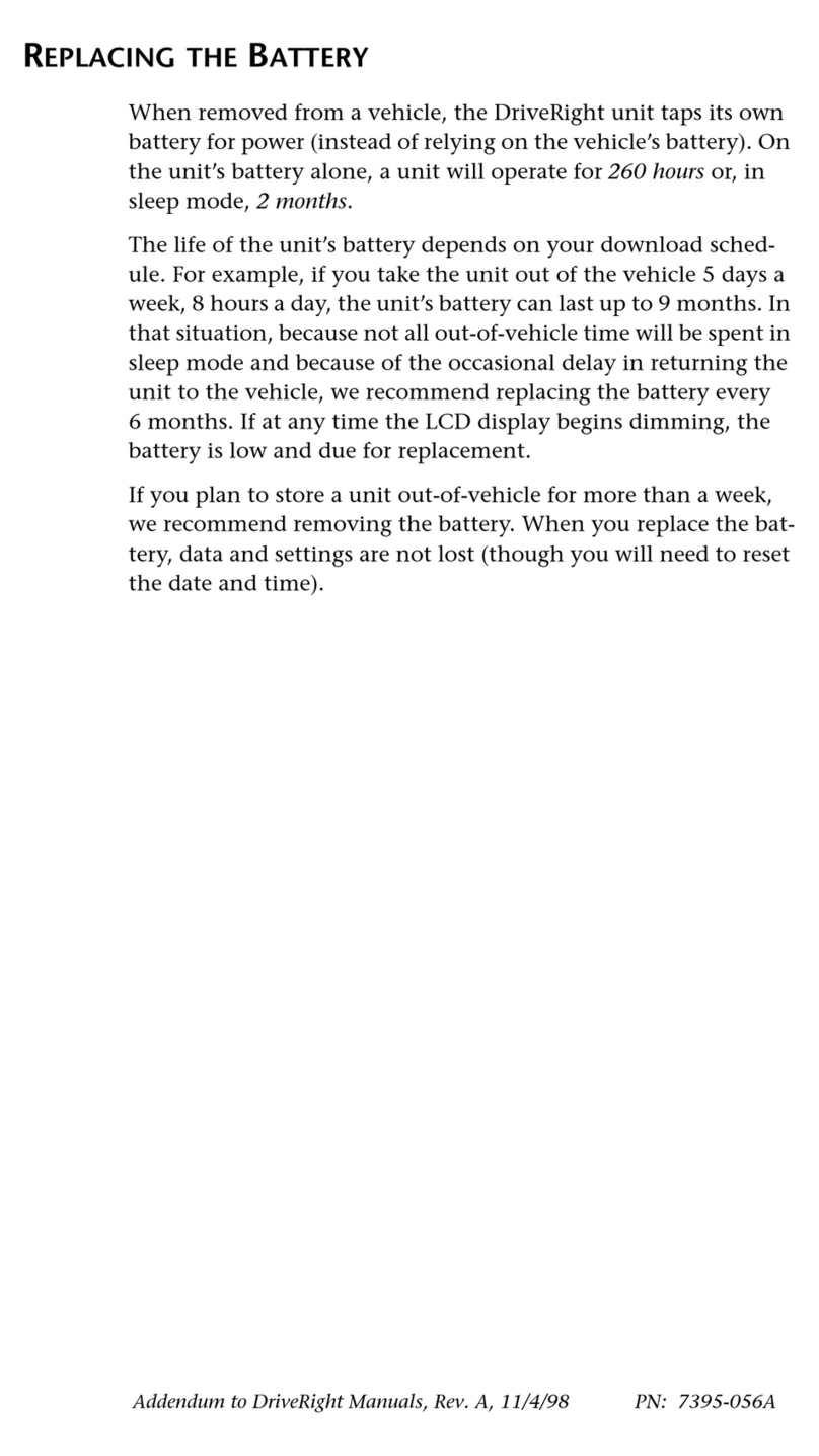 DAVIS DriveRight User manual