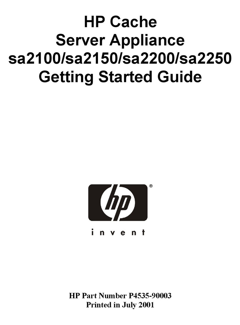 HP P4535A - Web Cache Server Appliance User manual