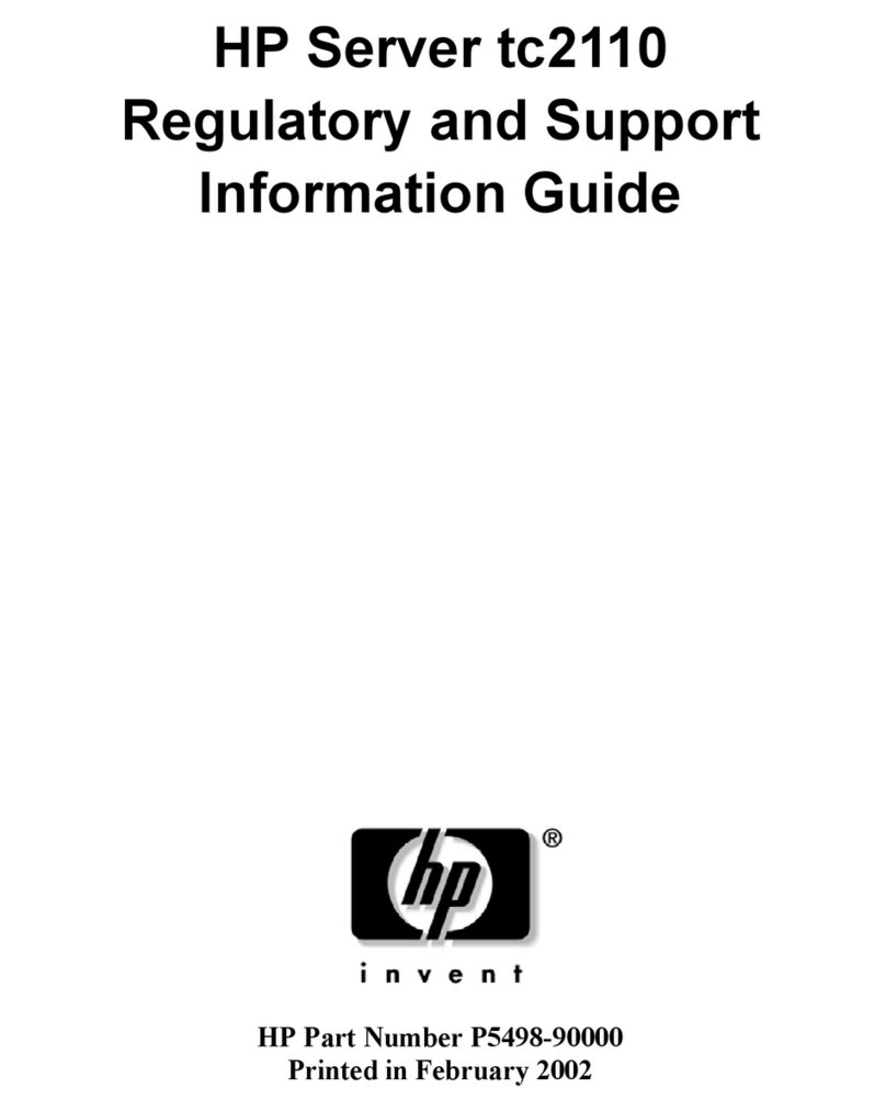 HP Tc2110 - Server - 128 MB RAM Technical manual