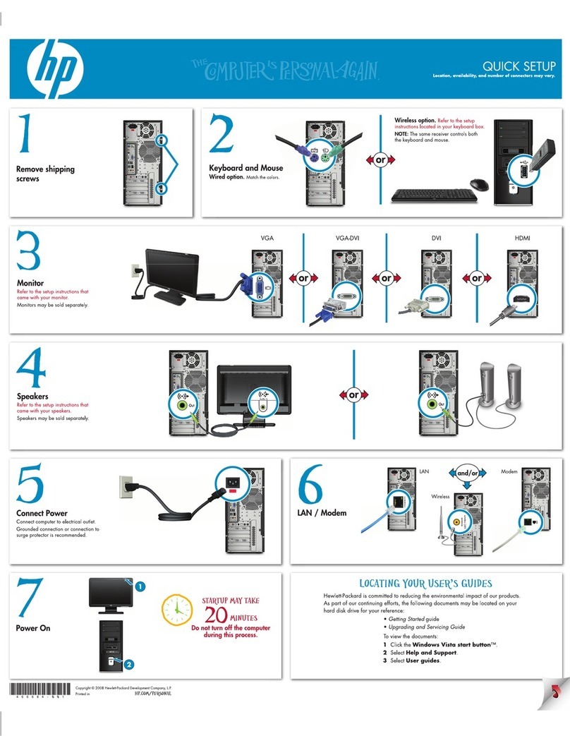 HP Pavilion elite d5200 - atx desktop pc Setup poster