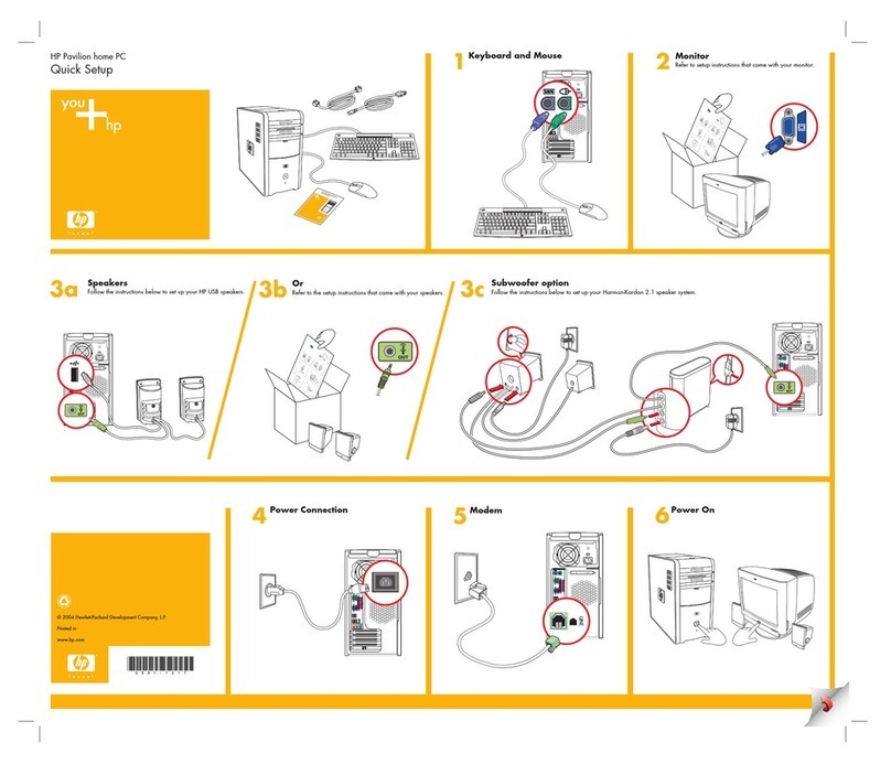 HP Pavilion a700 - Desktop PC Specification sheet
